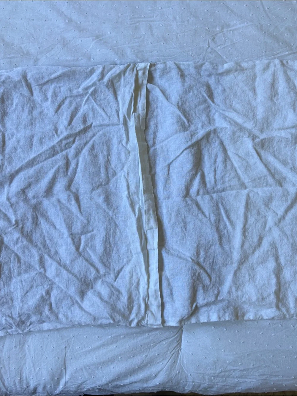 West Elm 100% Linen Gray & White Colorblock Standard Pillowcase Sham 20x26”